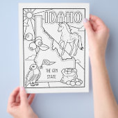 idaho Staat Form und Faktenfärbung Flyer (Hand)
