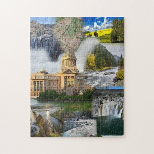 Idaho Staat Foto Collage 8 Bilder Jigsaw Puzzle (Vertikal)