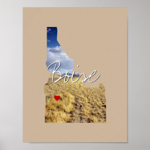 Idaho Staat Foto Einfügen und Ortsname Poster