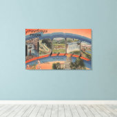 Idaho (Staat Hauptstadt/Blume) - Grosser Brief Leinwanddruck (Insitu (Holzboden))