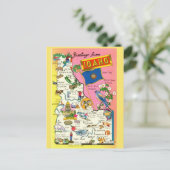 Idaho Staat Map Postkarte (Stehend Vorderseite)