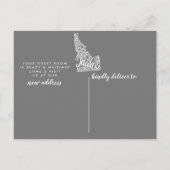 IDAHO Staat Moving Announcement Post Card Ankündigungspostkarte (Rückseite)