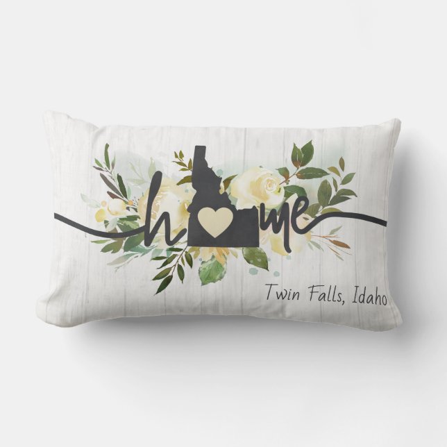 Idaho Staat Personalisiert Ihre Zuhause City Rusti Lendenkissen (Vorderseite)