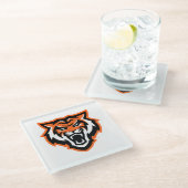 Idaho Staat University Bengals Spirit Design Glasuntersetzer (Schrägansicht)