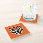 Idaho Staat University Bengals Spirit Design Glasuntersetzer (Schrägansicht)