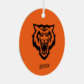 Idaho Staat University Bengals Spirit Design Ornament Aus Metall (Vorderseite Rechts)