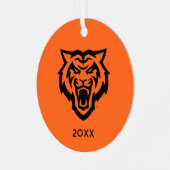 Idaho Staat University Bengals Spirit Design Ornament Aus Metall (Vorderseite links)