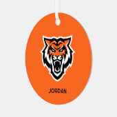 Idaho Staat University Bengals Spirit Design Ornament Aus Metall (Vorderseite links)