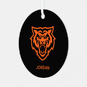 Idaho Staat University Bengals Spirit Design Ornament Aus Metall (Vorderseite links)