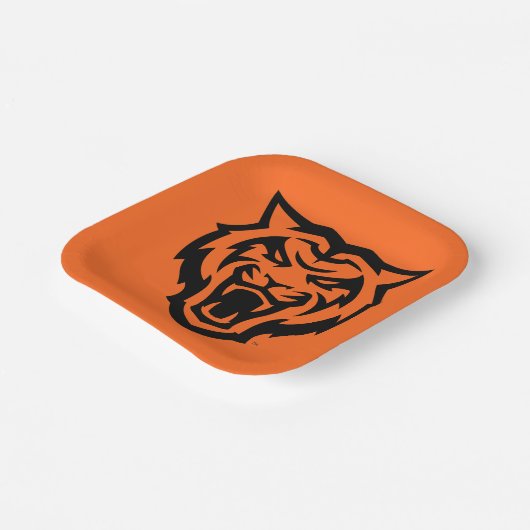 Idaho Staat University Bengals Spirit Design Pappteller (Gewinkelt)