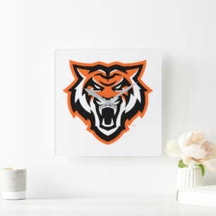 Idaho Staat University Bengals Spirit Design Quadratische Wanduhr