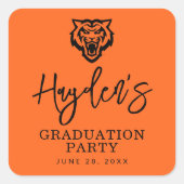 Idaho Staat University Bengals Spirit Design Quadratischer Aufkleber (Vorderseite)