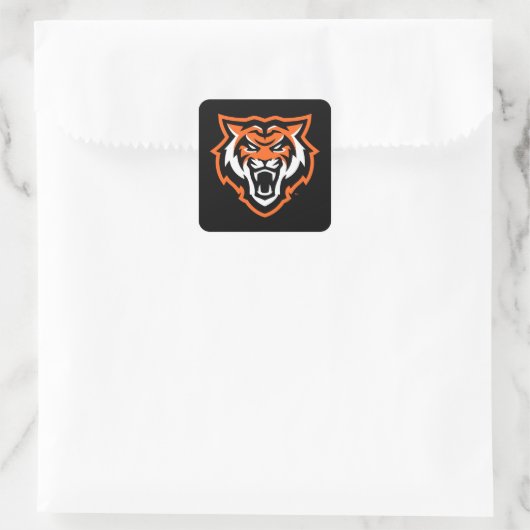 Idaho Staat University Bengals Spirit Design Quadratischer Aufkleber (Tasche)