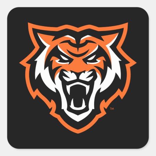 Idaho Staat University Bengals Spirit Design Quadratischer Aufkleber (Vorderseite)