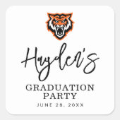 Idaho Staat University Bengals Spirit Design Quadratischer Aufkleber (Vorderseite)