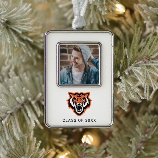 Idaho Staat University Bengals Spirit Design Rahmen-Ornament Silber (Baum)
