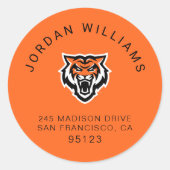 Idaho Staat University Bengals Spirit Design Runder Aufkleber (Vorderseite)