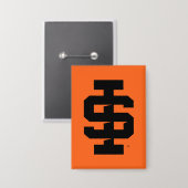 Idaho Staat University Bold Bengals Logo Button (Vorderseite/Rückseite)