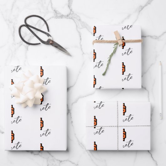 Idaho Staat University Bold Bengals Logo Geschenkpapier Set (Vorderseite)