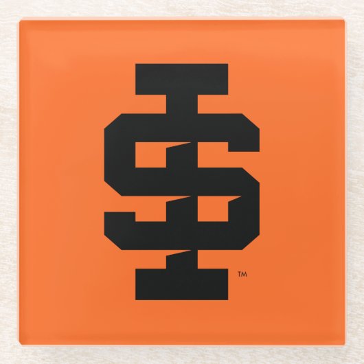 Idaho Staat University Bold Bengals Logo Glasuntersetzer (Vorderseite)