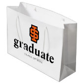 Idaho Staat University Bold Bengals Logo Große Geschenktüte (Rückseite Schrägansicht)