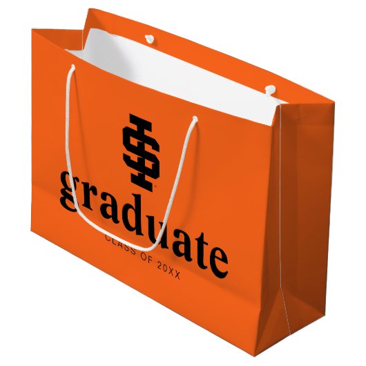Idaho Staat University Bold Bengals Logo Große Geschenktüte (Vorderseite Schrägansicht)