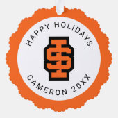 Idaho Staat University Bold Bengals Logo Ornament Karte (Rückseite)