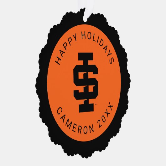 Idaho Staat University Bold Bengals Logo Ornament Karte (Rechts)