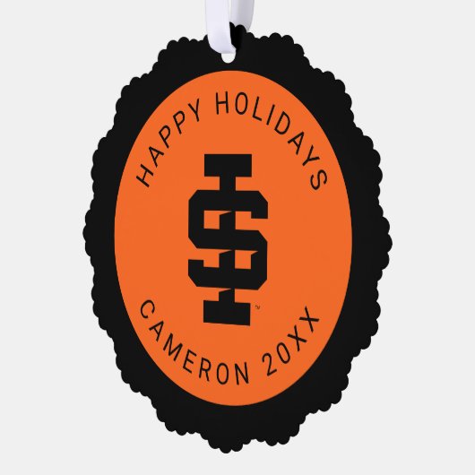 Idaho Staat University Bold Bengals Logo Ornament Karte (Links)