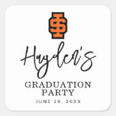 Idaho Staat University Bold Bengals Logo Quadratischer Aufkleber (Vorderseite)