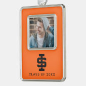 Idaho Staat University Bold Bengals Logo Rahmen-Ornament Silber (Links)