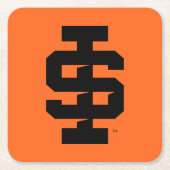 Idaho Staat University Bold Bengals Logo Rechteckiger Pappuntersetzer (Vorderseite)
