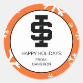 Idaho Staat University Bold Bengals Logo Runder Aufkleber (Vorderseite)