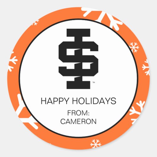 Idaho Staat University Bold Bengals Logo Runder Aufkleber (Vorderseite)