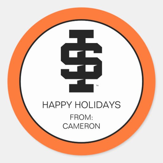 Idaho Staat University Bold Bengals Logo Runder Aufkleber (Vorderseite)