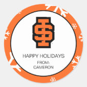 Idaho Staat University Bold Bengals Logo Runder Aufkleber (Vorderseite)