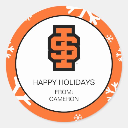 Idaho Staat University Bold Bengals Logo Runder Aufkleber (Vorderseite)