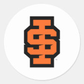 Idaho Staat University Bold Bengals Logo Runder Aufkleber (Vorderseite)