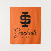Idaho Staat University Bold Bengals Logo Wandteppich (Vorderseite)