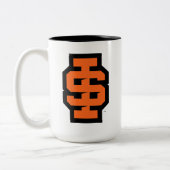 Idaho Staat University Bold Bengals Logo Zweifarbige Tasse (Links)