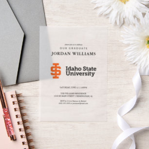 Idaho Staat University Offizielles Logo-Design Pergament Einladungen