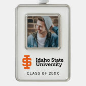Idaho Staat University Offizielles Logo-Design Rahmen-Ornament Silber (Vorderseite)
