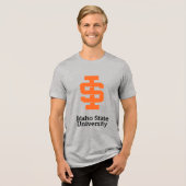Idaho Staat University Offizielles Logo-Design Tri-Blend Shirt (Vorderseite voll)