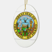Idaho-Staats-Siegel Keramik Ornament (Links)