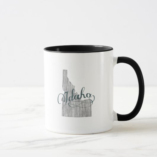Idaho-Staats-Typografie Tasse (Rechts)