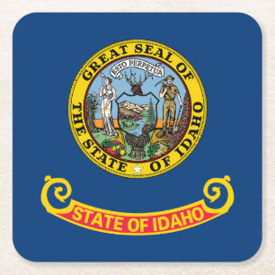 Idaho Staatsflagge Rechteckiger Pappuntersetzer