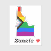Idaho Staatsstolz LGBTQ-Progress-Prix Aufkleber (Blatt)
