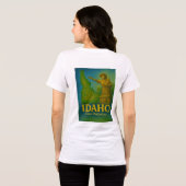 Idaho State Art T-Shirt - Tri-Blend Shirt (Rückseite voll)
