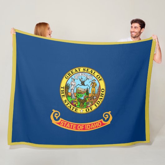 Idaho State Flag Print Patriotc Fleecedecke (Beispiel)