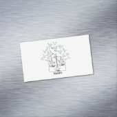 Idaho State Map with Justice Scales and Peace Dove Magnetische Visitenkarte (Beispiel)